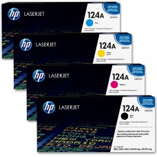 حبر ليزر اصلي اتش بي HP 124A مجموعة 4 الوان .